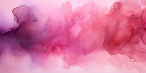 Fototapeta premium Abstract Watercolor Painting with Pink and Purple Hues