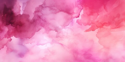 Fototapeta premium Abstract Watercolor Painting in Pink and Red Hues