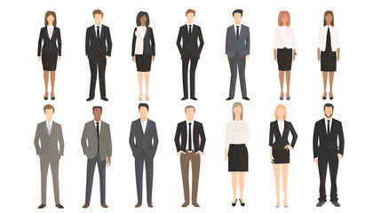 Vector collection of business people