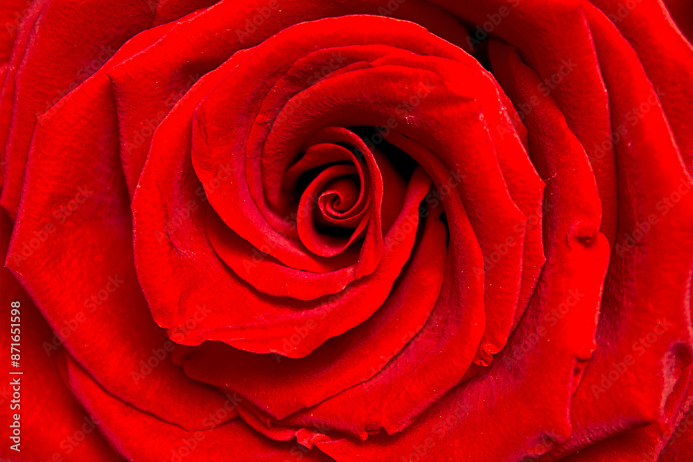 Wall mural a beautiful red rose close-up