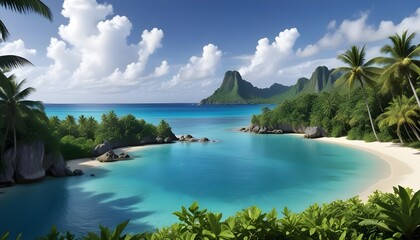 Fototapeta premium attractive look of Paradise