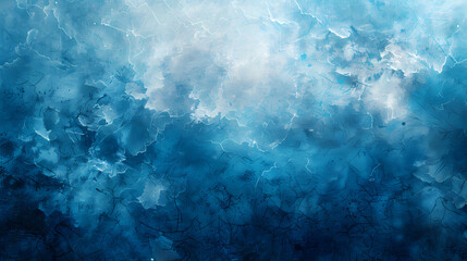 Fototapeta premium Abstract Ocean-Inspired Art with Deep Blues and Whites Creating a Wave-Like Effect