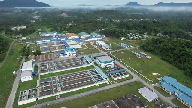Batu Kitang, Malaysia - July 3 2024: The Water Treatment Plant