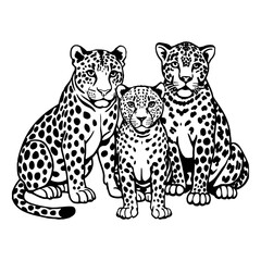 Leopard vector illustration, Leopard silhouette, Leopard vector art