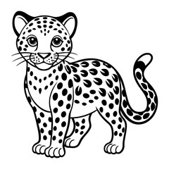 Leopard vector illustration, Leopard silhouette, Leopard vector art