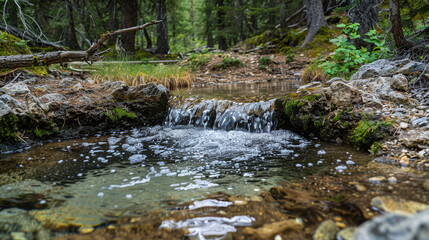 Clean source of water in the forest