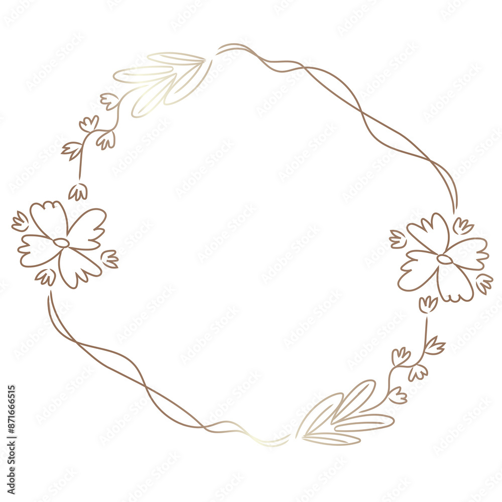 Sticker hand drawn floral wreath transparent png