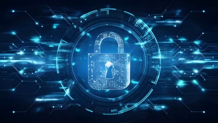 Obraz premium Cyber Security network interface showing a digital fortress with advanced encryption and firewall technologies