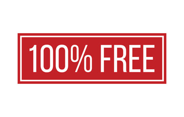 100% Free Rubber Stamp Seal Vector illustration isolated on white background