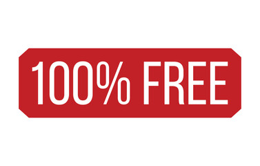 100% Free Rubber Stamp Seal Vector illustration isolated on white background