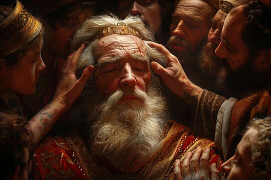 Moses Anoints Aaron and Sons: Ordination Ceremony Illustration