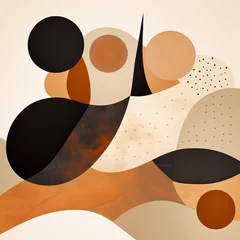 Papier peint photo Style Japandi Abstract Geometric Graphic Design Element  © bilge