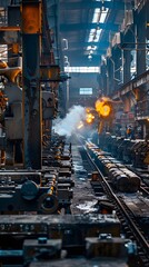 Manufacturing factory background