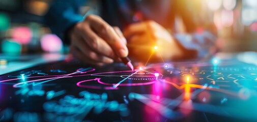 Chalkdrawn Business Model Canvas with hand annotations, Business Model Canvas, strategic insights