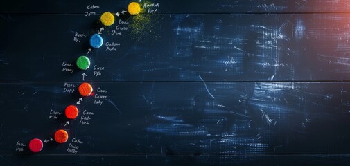 Customer journey map with chalk on chalkboard, Customer Journey Map, business development