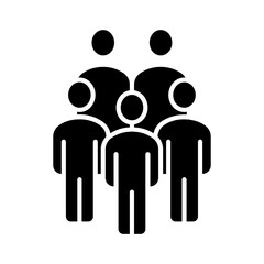 Group of five people. Group, team, crowd, community, gathering, organization, society, meeting, collaboration, teamwork, togetherness, social, people, standing, collective, unity