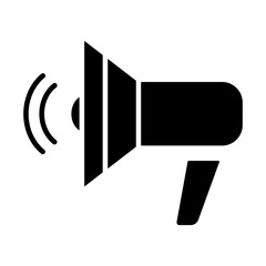 Megaphone line icon. Speaker, megaphone, announcement, communication, loudspeaker, advertise, message, promotion, public, alert, broadcasting notification, marketing, sound, voice, speech, information