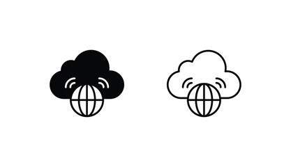 Cloud icon design with white background stock illustration