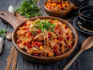 A delicious and hearty meal ready-to-eat looks very delicious food