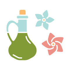 Aromatherapy oil line icon. Essential, floral, relax, massage, therapeutic, wellness, fragrance, natural, organic, scent, health, spa, skincare, beauty, holistic, calm, stress relief, bottle, herbal