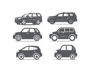  car silhouette vector flat design