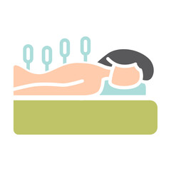 Acupuncture therapy line icon. Needles, body, traditional, Chinese medicine, healing, wellness, holistic, treatment, therapeutic, back, pressure points, session, relaxation, balance, health