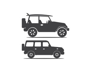 car silhouette vector flat design