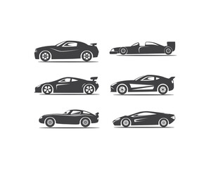  car silhouette vector flat design