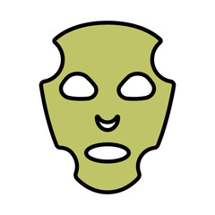 Spa mask line icon. Skincare, beauty, relaxation, wellness, facial treatment, selfcare, hydration, rejuvenation, anti-aging, cleansing, therapy, spa treatment, health, glow, pampering, calm, treatment