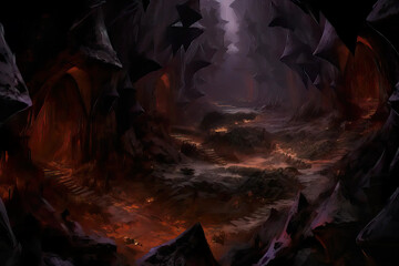 umber, hulk, emerges, cavern, monster, encounter  Fantasy wallpaper, rpg  landscape