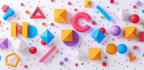 Abstract wallpaper for gamers with gaming joystick console controller geometry icon floating on the background