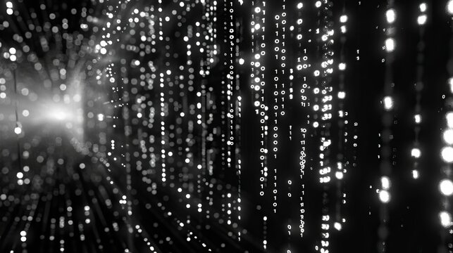 3D rendering of computer bits and bytes.