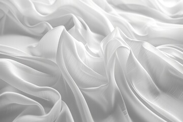 Obraz premium The image is of a white fabric with a very smooth and silky texture