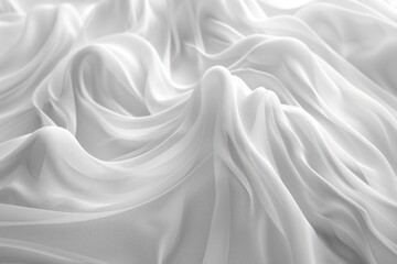 Obraz premium The image is a close up of a white fabric with a lot of wrinkles