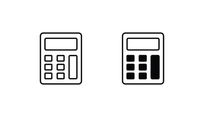 Calculator icon design with white background stock illustration