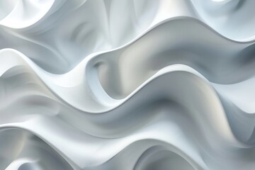 Obraz premium The image is a close up of a white fabric with a wave pattern