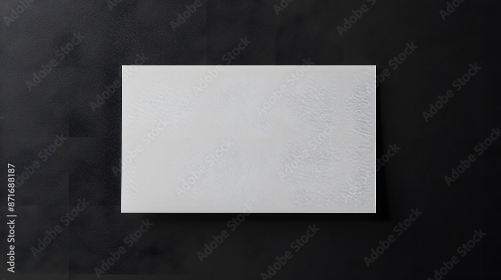 Sticker a simeple and plain rectangular card made of white cardboard