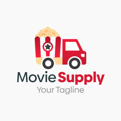 Naklejka premium Movie Supply Logo Vector Template Design. Good for Business, Startup, Agency, and Organization