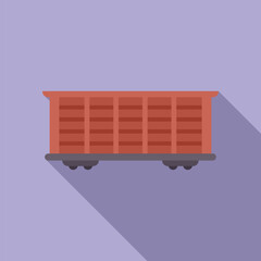 Old railroad freight wagon transporting cargo, commercial railway shipping, train delivering goods