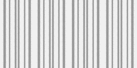 Professional texture vector lines, curtain vertical fabric textile. Vintage seamless background pattern stripe in white and grey colors.