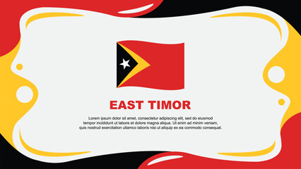 East Timor Flag Abstract Background Flat Design Template. East Timor Independence Day Banner Wallpaper Vector Illustration. East Timor Flag