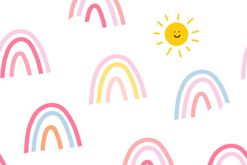 Background png with cute rainbow pattern