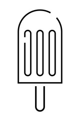 Popsicle food png icon, line art design, transparent background
