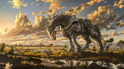 powerful, steed, fantastical, world, majestic, warhorse  Fantasy wallpaper, rpg  landscape