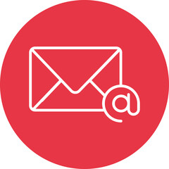 Email line circle icon