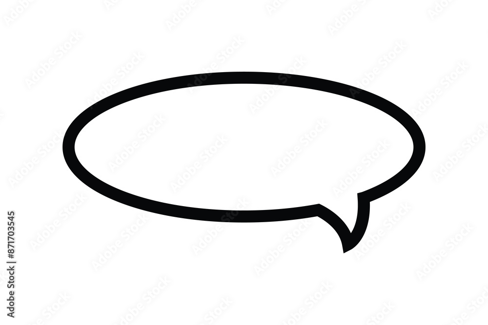 Wall mural speech bubbles icon vector flat design. chat icon symbol vector on white background. black symbol is