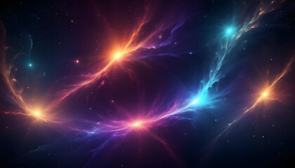 Fototapeta premium Universe abstract background with matellic colours behind dark