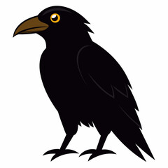 Common Raven Vector Illustration: Artistic Wildlife Design