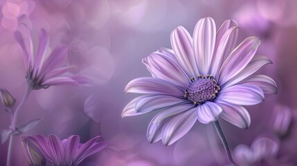 Pale Purple Flower and the Word Affection