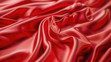 Obraz premium Smooth silk fabric draped in soft folds, in rich,deep color